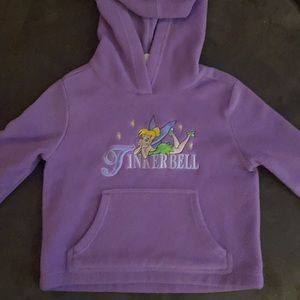 Disney Purple tinkerbell fleece sweatshirt xxs. 4T
